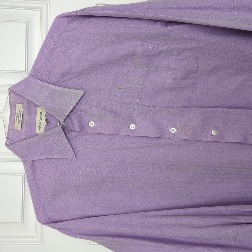 John w Nordstrom 16 1/2 32 mens lavender cotton button down
